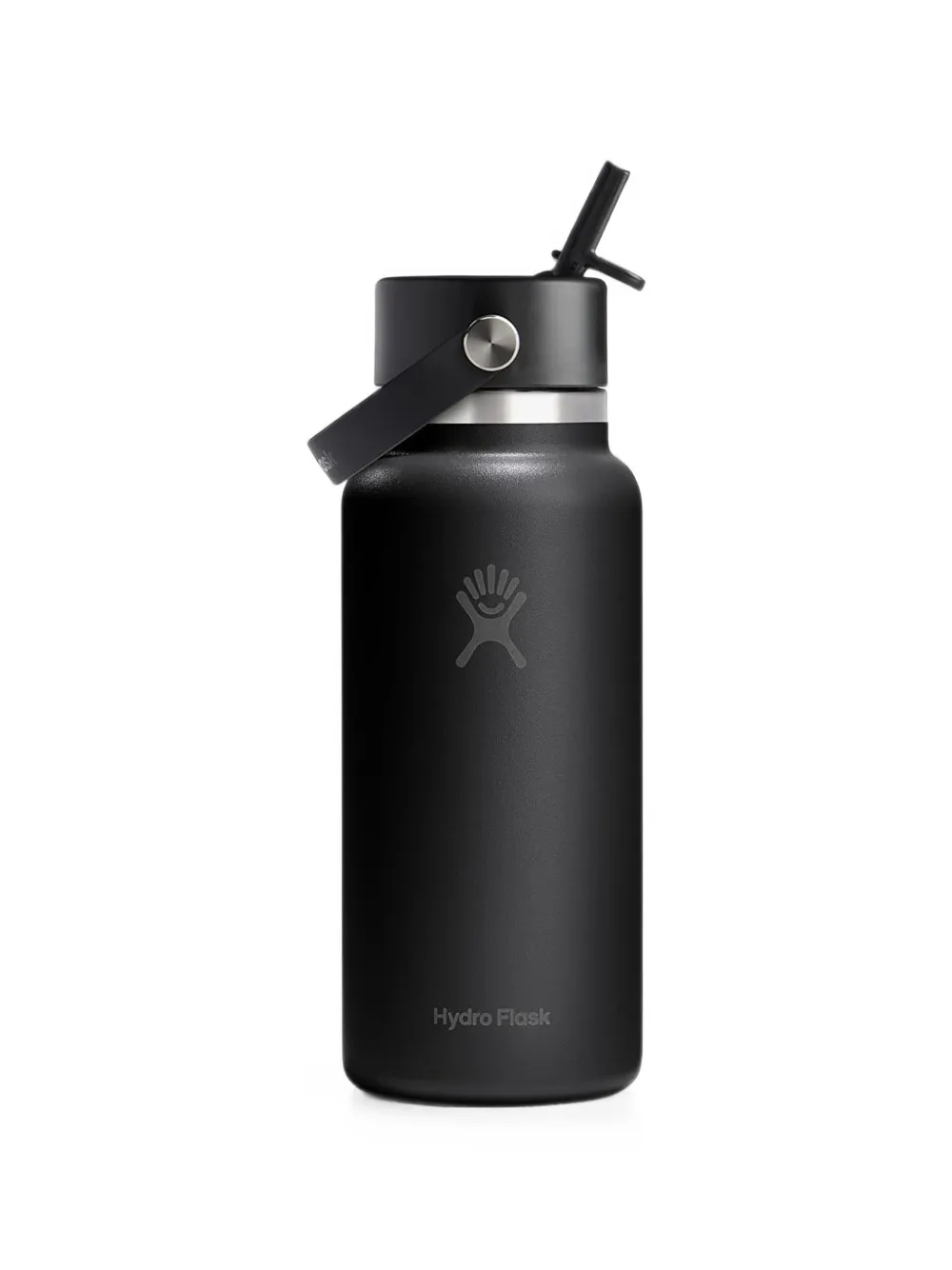 Hydro Flask Wide Flex Straw Cap Water Bottle In Black
