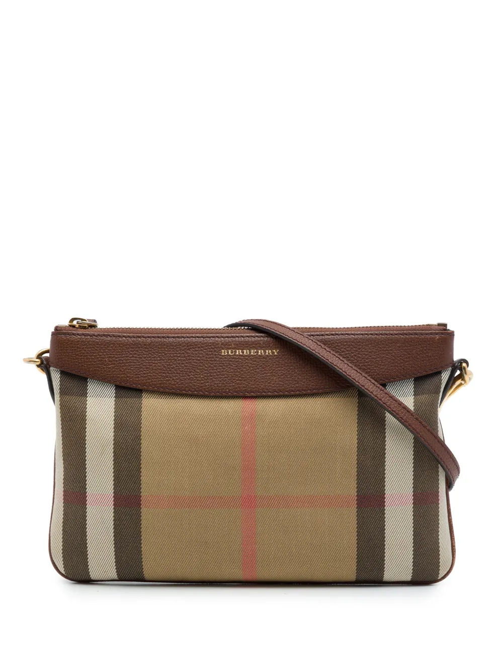 Burberry Pre-Owned 2000-2017 House Check Canvas Derby Peyton crossbody bag - Brown