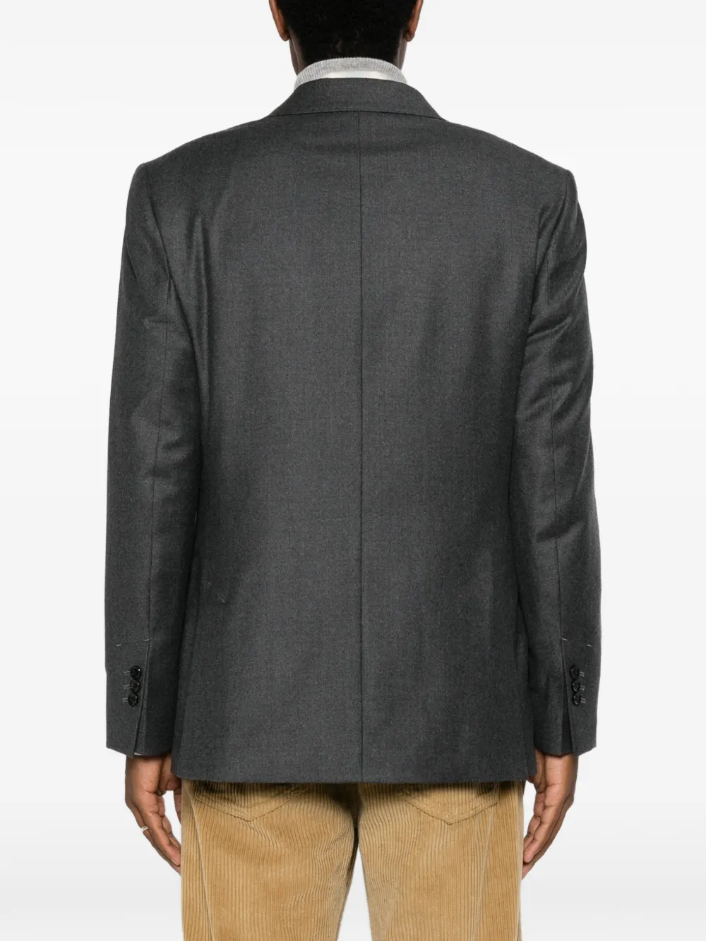 AMI Paris Wollen blazer met enkele rij knopen Grijs