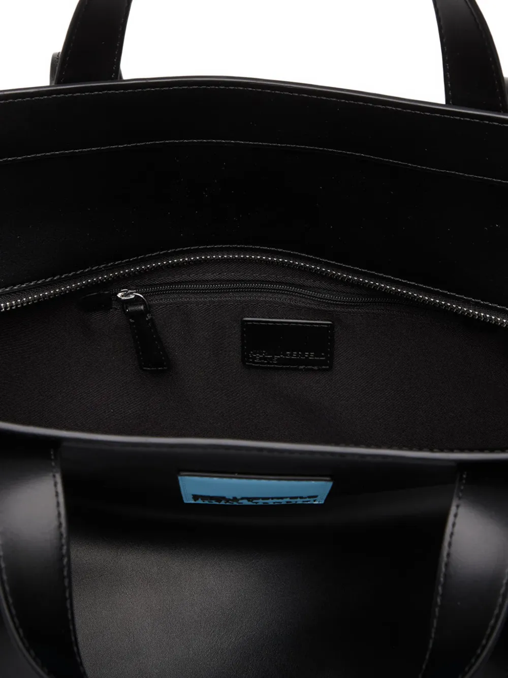 Karl Lagerfeld Jeans Pietro Terzini shopper met logo-patch Zwart