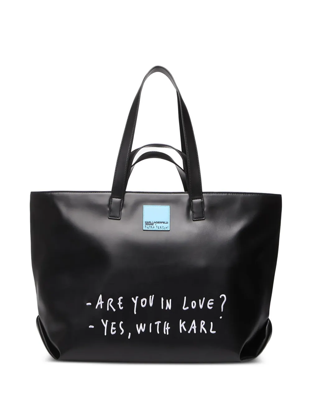 Karl Lagerfeld Jeans Pietro Terzini logo-patch tote bag - Nero