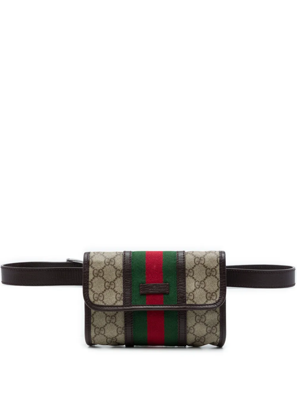 Gucci Pre-Owned sac banane GG Supreme Web (2000-2015) - Tons neutres Gucci Pre-Owned sac banane GG Supreme Web (2000-2015) - Tons neutres