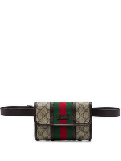 Gucci Pre-Owned GG Supreme Web 腰包（2000-2015年典藏款）