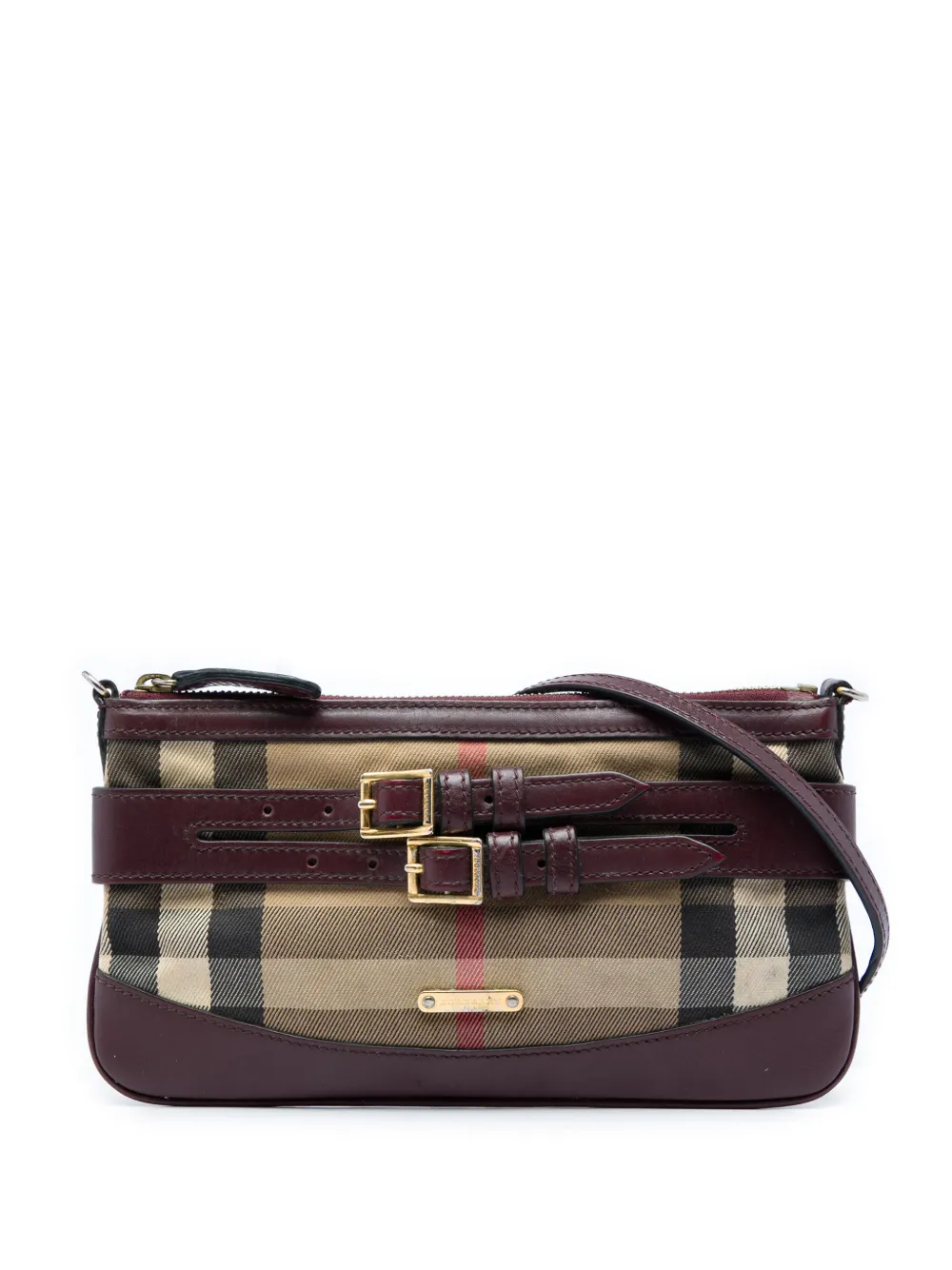 Burberry Pre-Owned 2000-2017 House Check Canvas Bridle Peyton crossbody bag - Neutrals