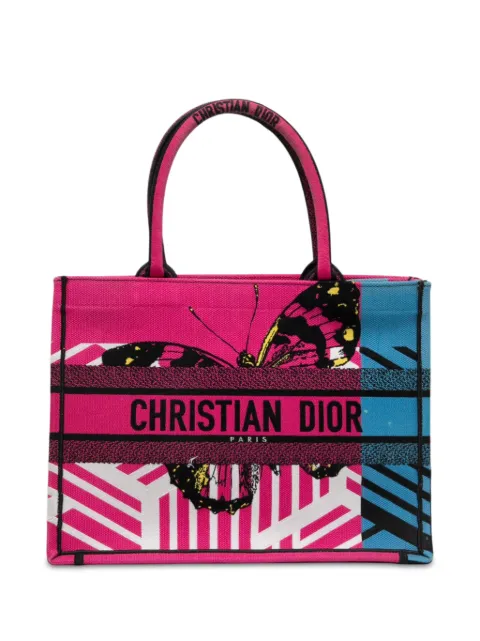 Christian Dior Pre-Owned 2022 Medium Embroidered Canvas Butterfly D Jungle Pop Book tote bag