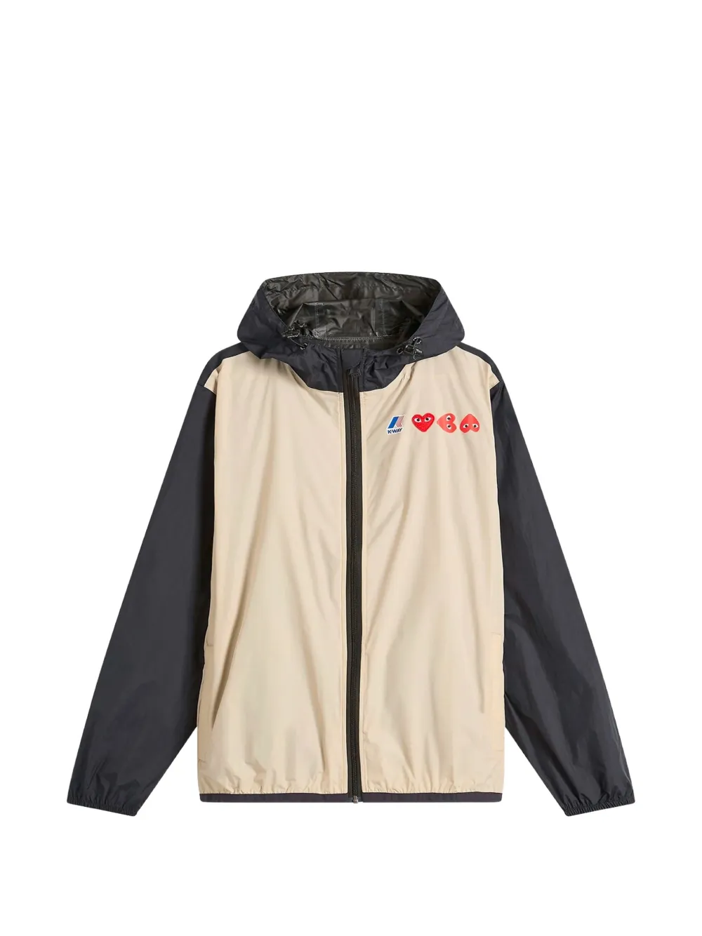 Comme Des Garçons Play x K-Way logo-print hooded jacket - Nero
