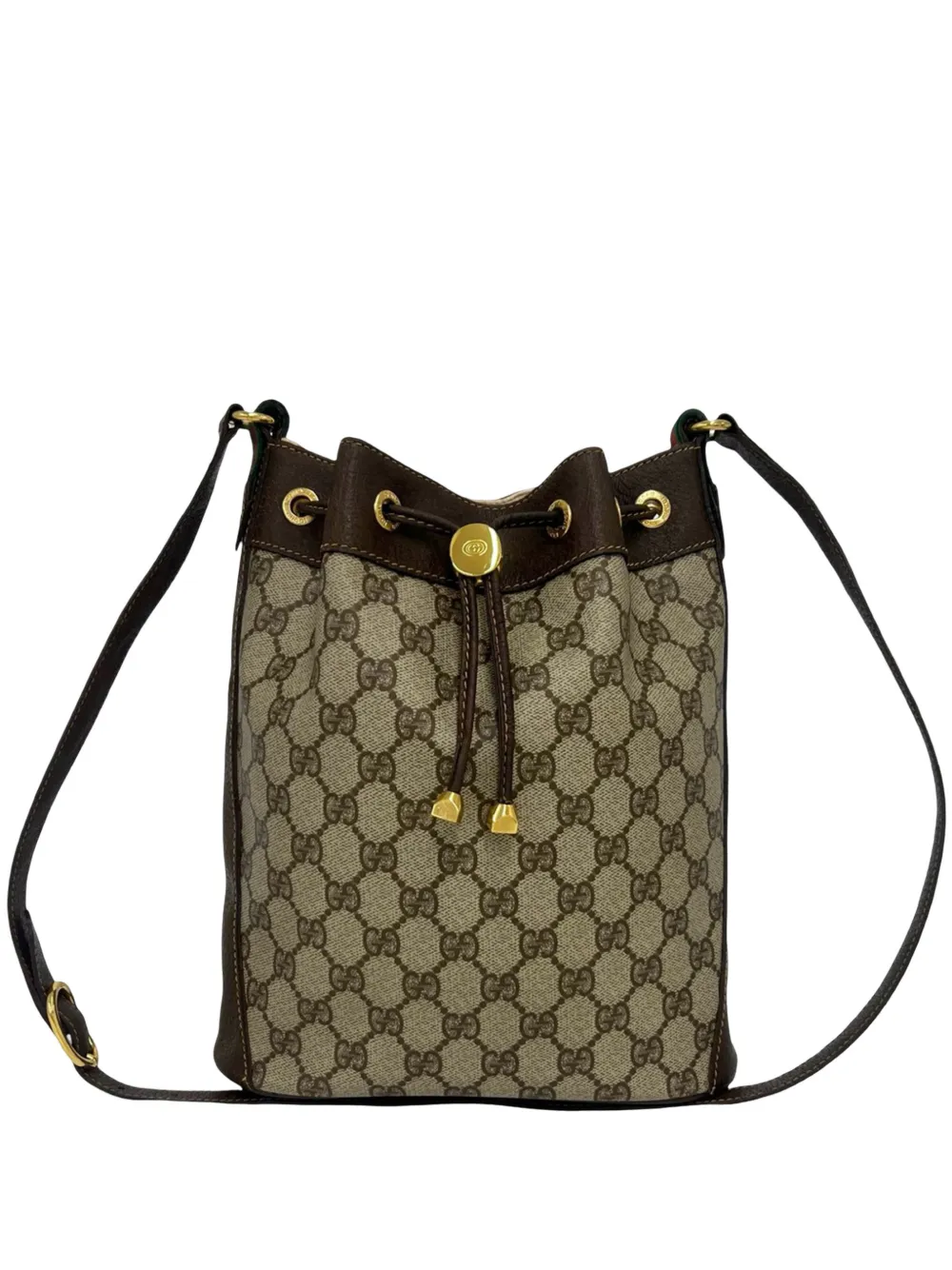 Gucci Pre-Owned sac seau à motif GG Supreme (1980-1990) - Tons neutres Gucci Pre-Owned sac seau à motif GG Supreme (1980-1990) - Tons neutres