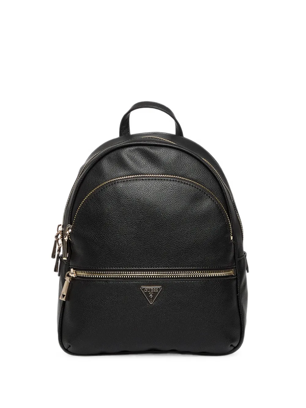 GUESS USA Manhattan logo-plaque pebbled-effect backpack - Nero