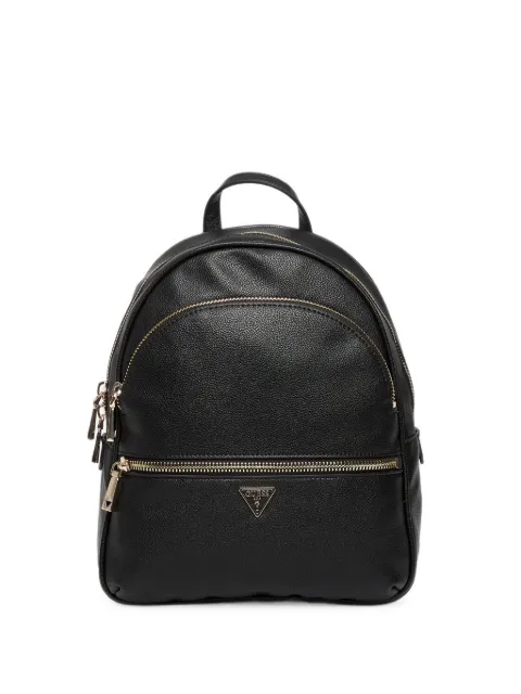 GUESS USA Manhattan logo-plaque pebbled-effect backpack