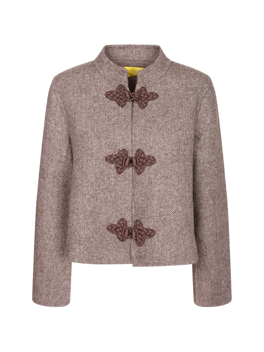 PHILIPPA 1970 Aria herringbone-pattern braided-toggle jacket