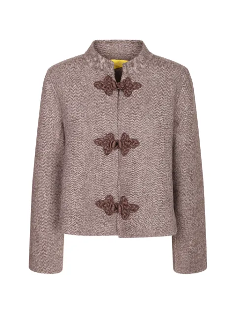 PHILIPPA 1970 Aria herringbone-pattern braided-toggle jacket