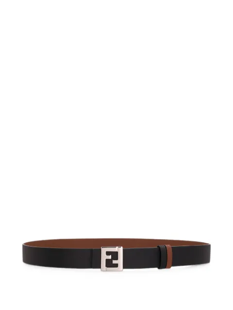 FENDI حزام بوجهين ومشبك وشعار FF