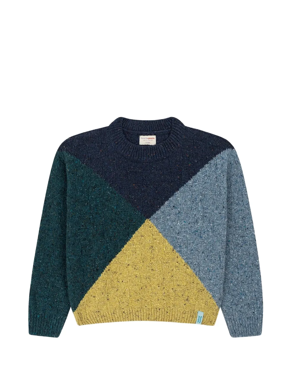 Favorite People Band geometric color-block sweater - Blu