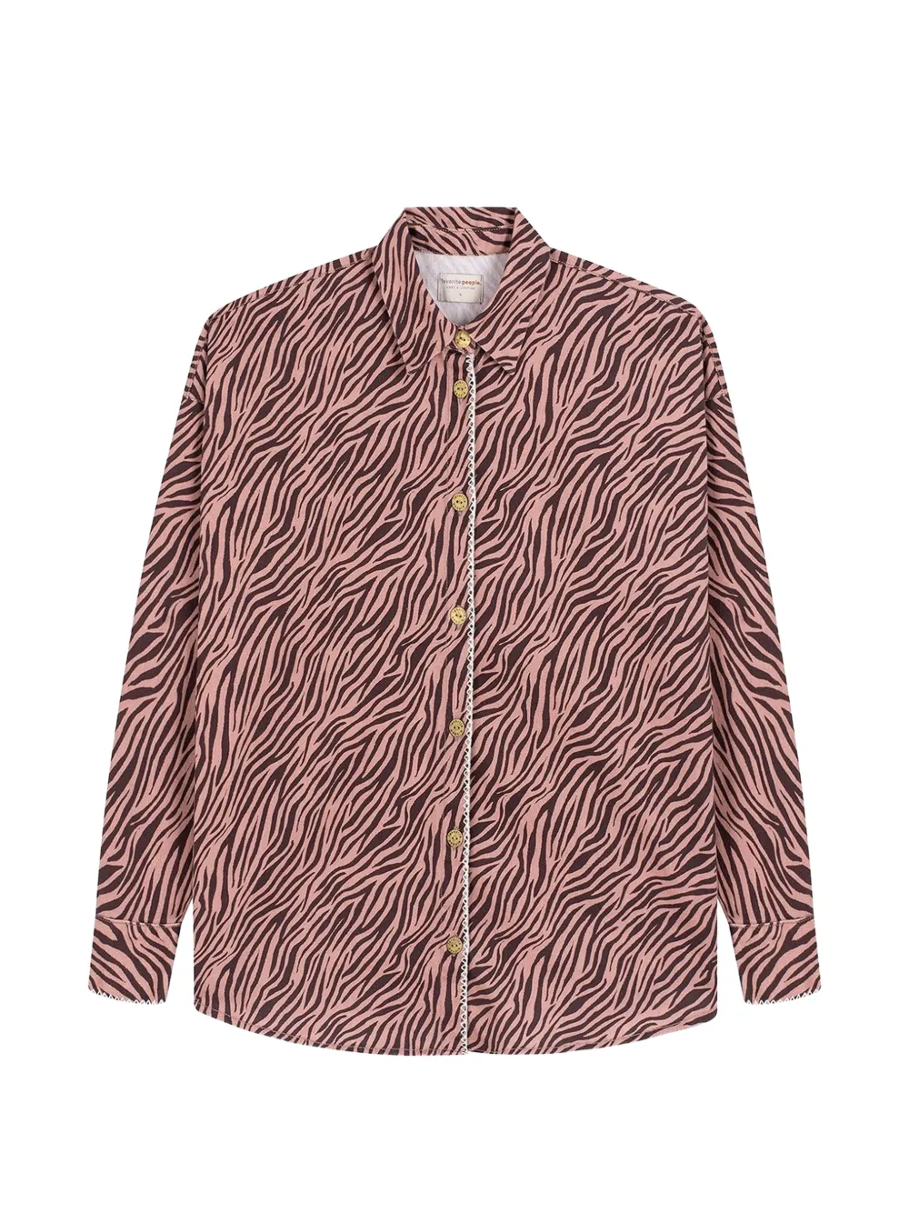 Favorite People Lake zebra-pattern shirt