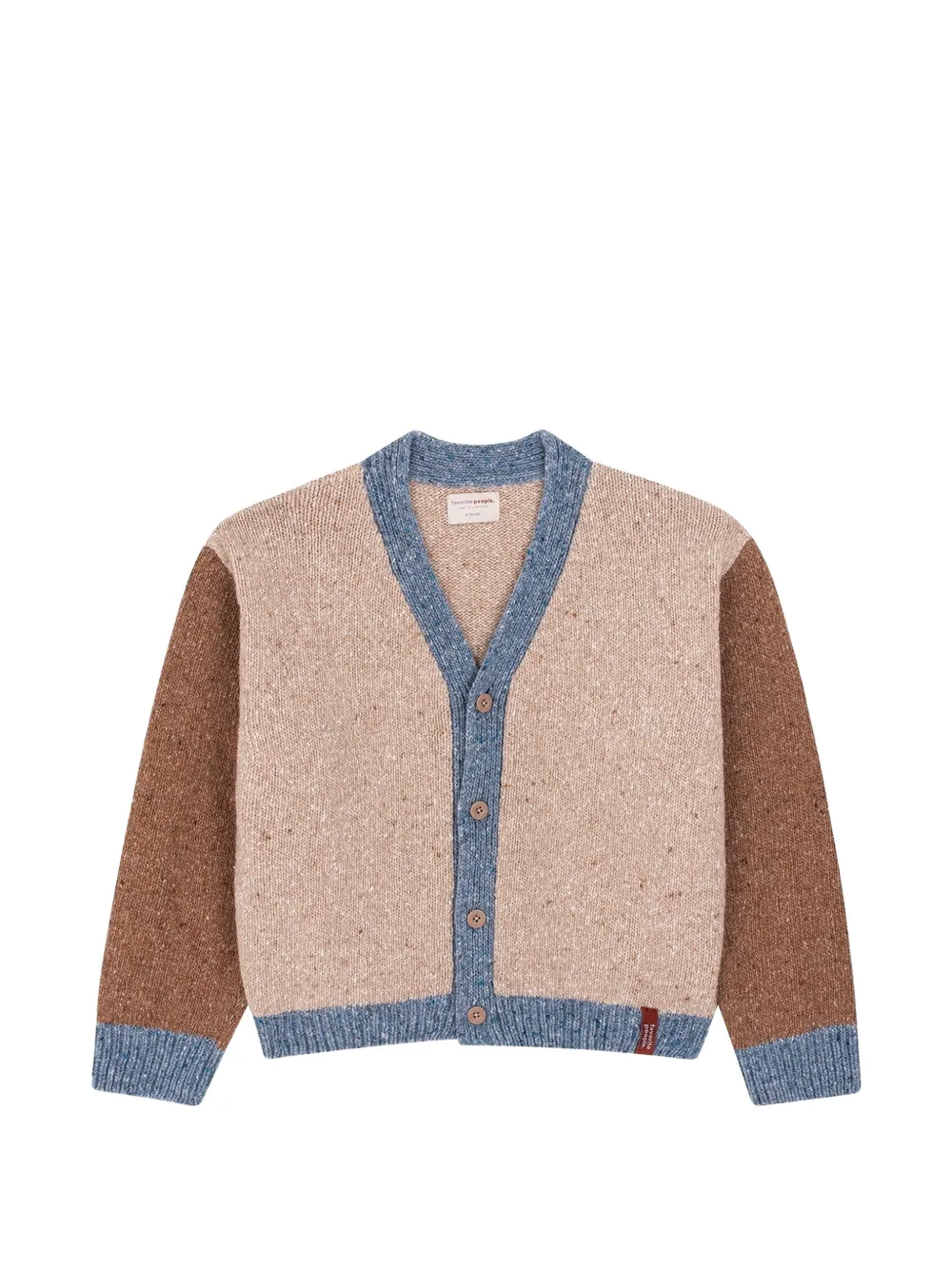 Favorite People Porch color-block cardigan - Nude