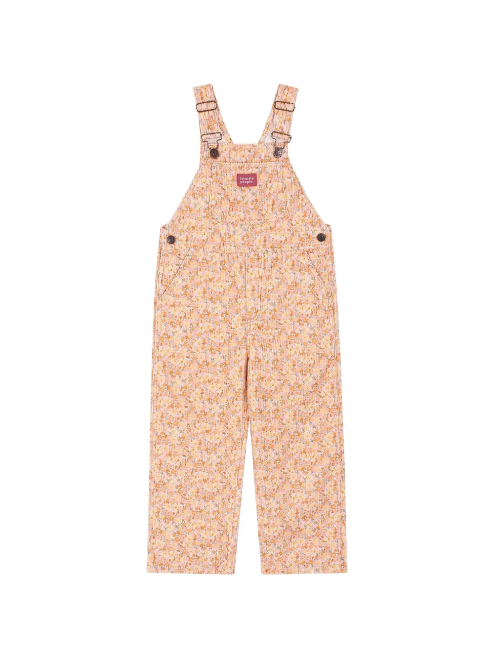 Favorite People Neighbors floral-print overalls - Orange Favorite People Neighbors floral-print overalls - Orange