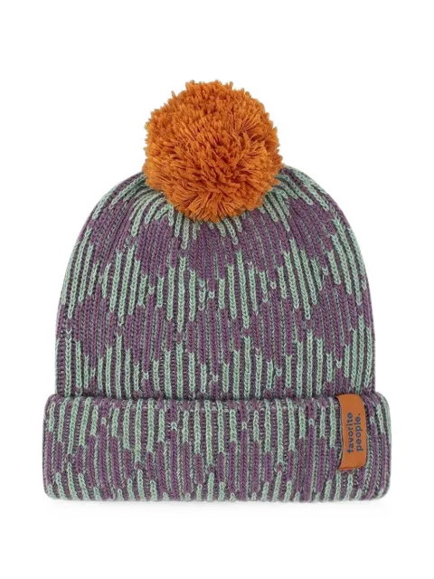 Favorite People Sleepover pom-pom knitted beanie hat
