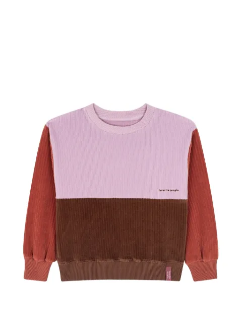 Favorite People Train Station ribbed colour-block sweater