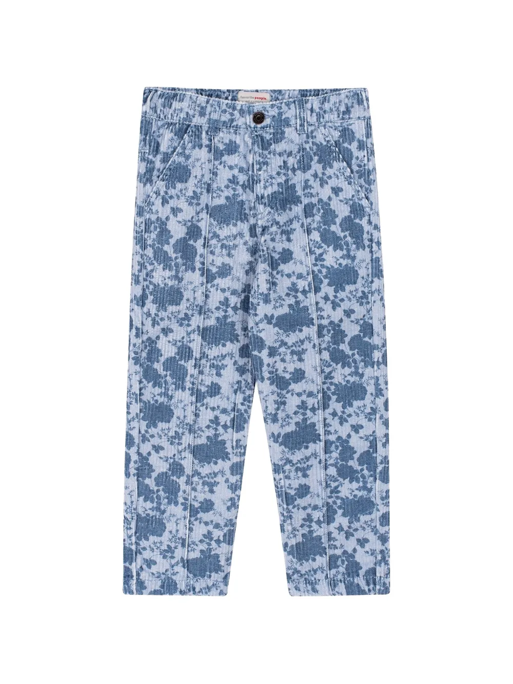 Favorite People pantalon droit Bakery en velours côtelé à fleurs - Bleu Favorite People pantalon droit Bakery en velours côtelé à fleurs - Bleu