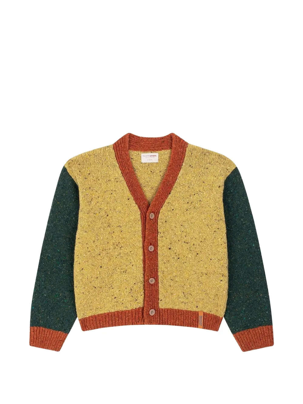 Favorite People Lunch Box color-block knitted cardigan - Giallo