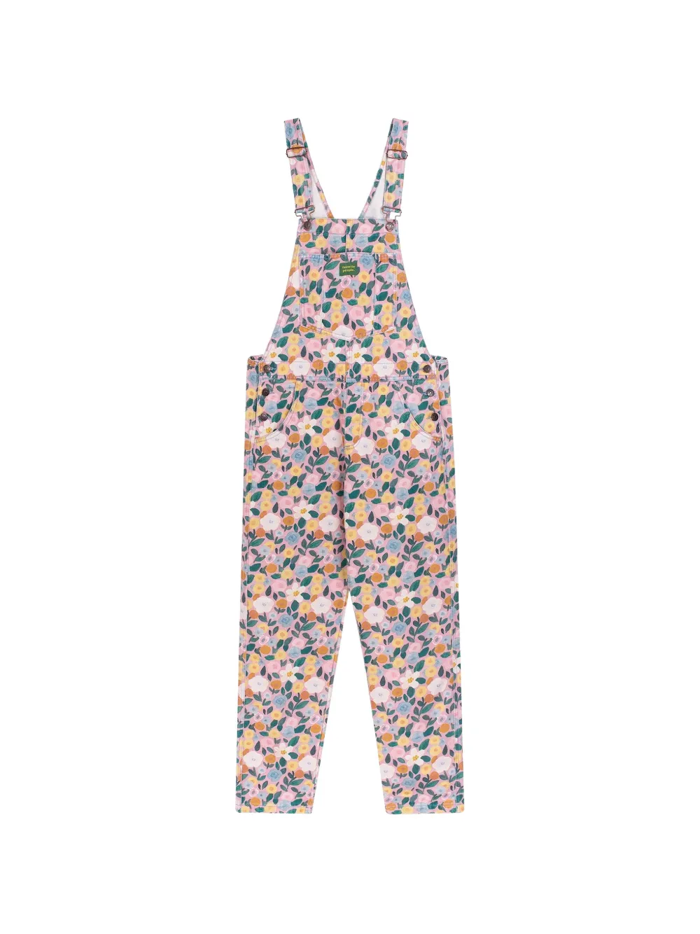 Favorite People Blossom Floral-print Overalls In Blue