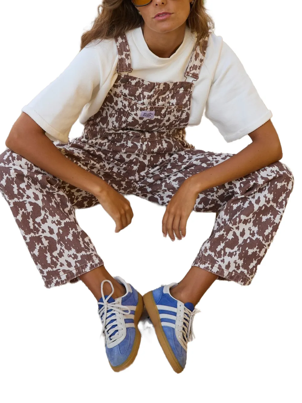 Favorite People Picnic overall met koeienpatroon Bruin