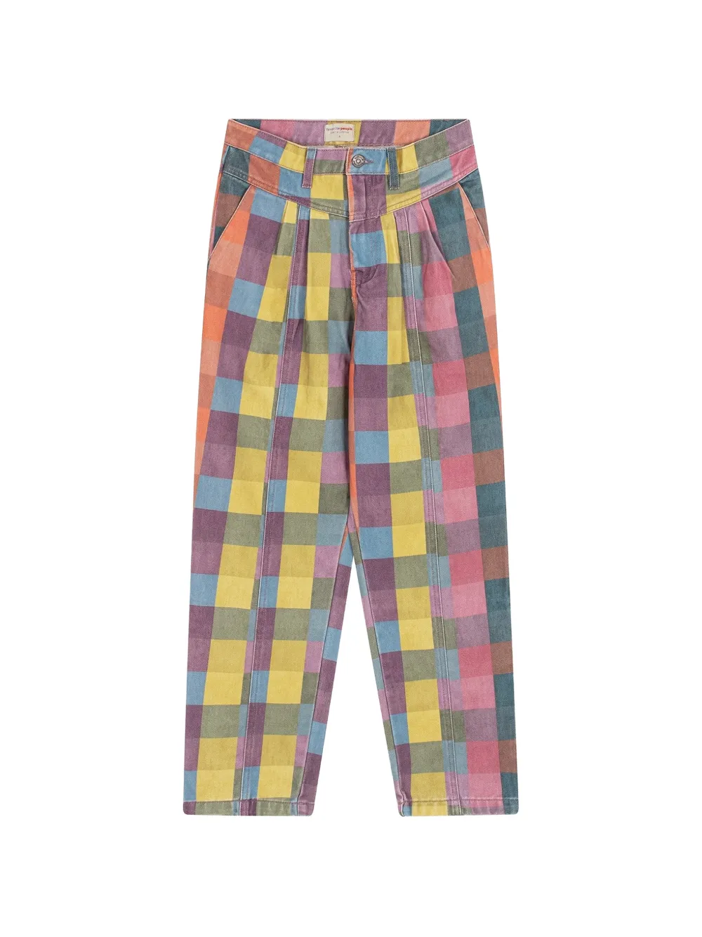 Favorite People Bookstore check-pattern high-waisted trousers