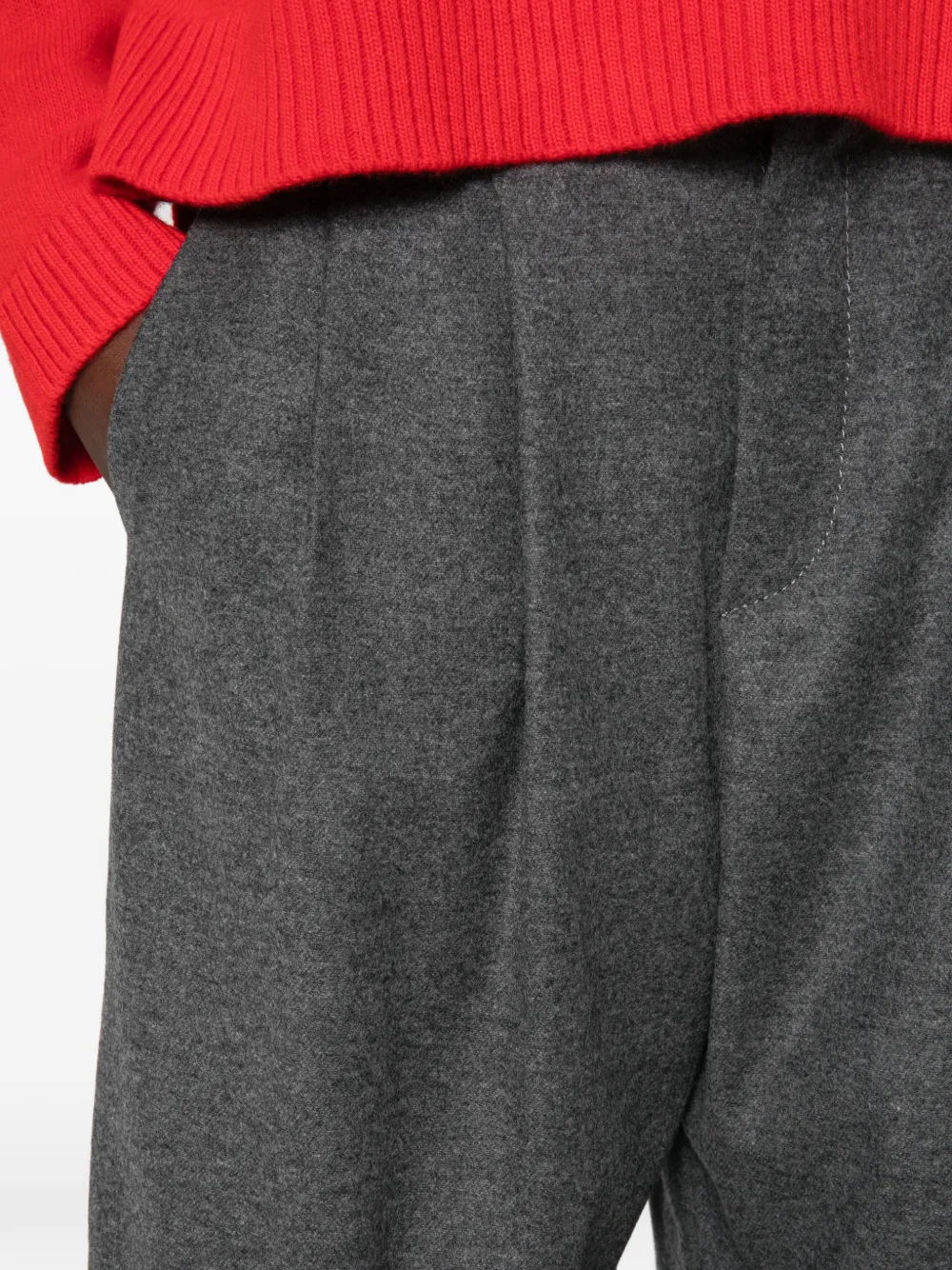 SUSANNE BOMMER Cropped plooibroek Grijs