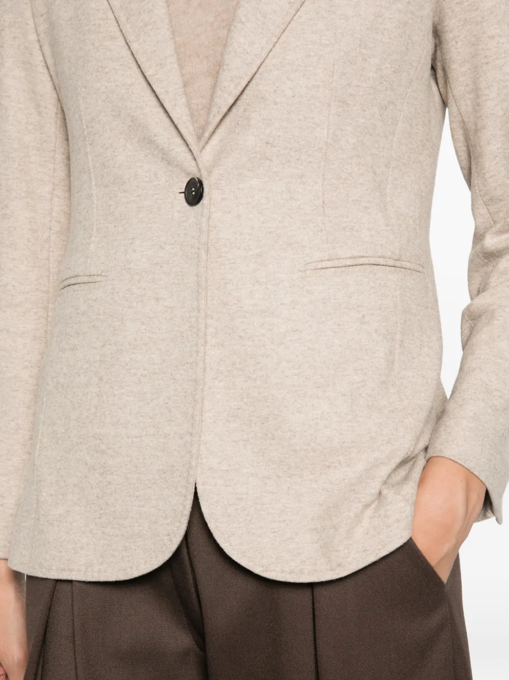Circolo 1901 Blazer met V-hals en lange mouwen Beige