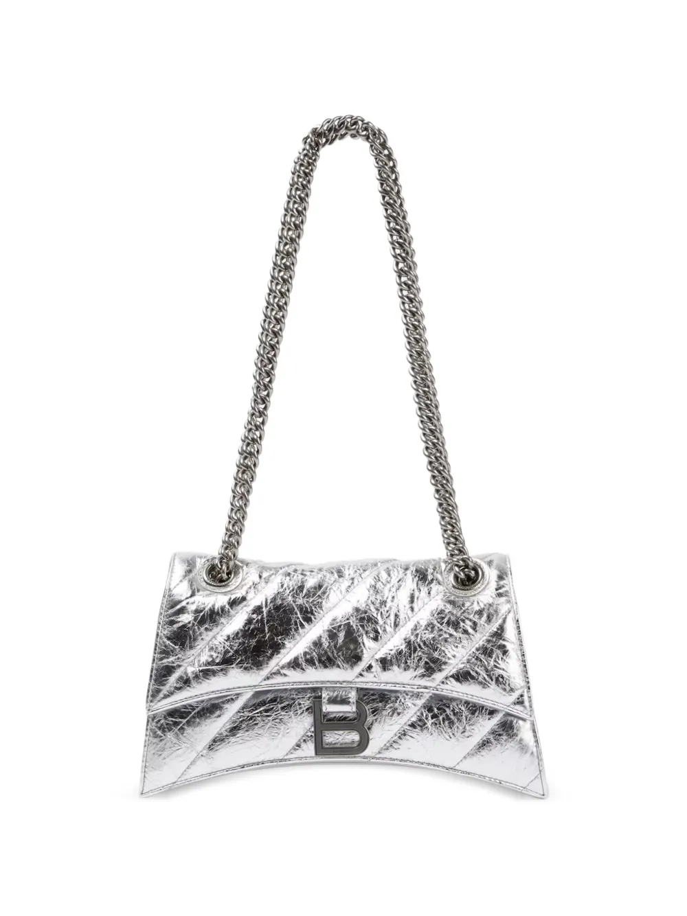 Balenciaga small Crush quilted leather shoulder bag - Silver