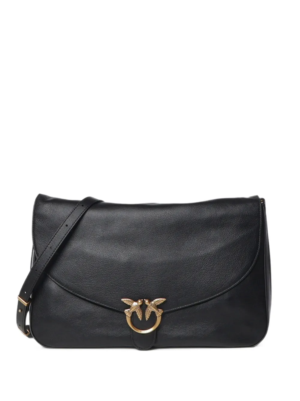 PINKO Love Birds leather shoulder bag - Black