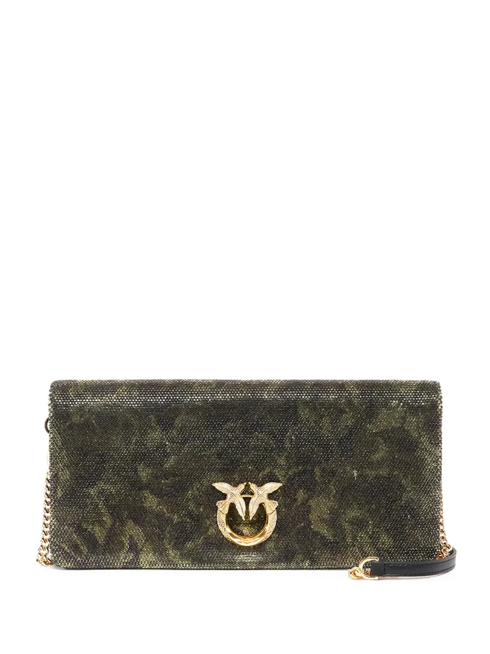 PINKO Love Birds crystal-embellished shoulder bag - Grün
