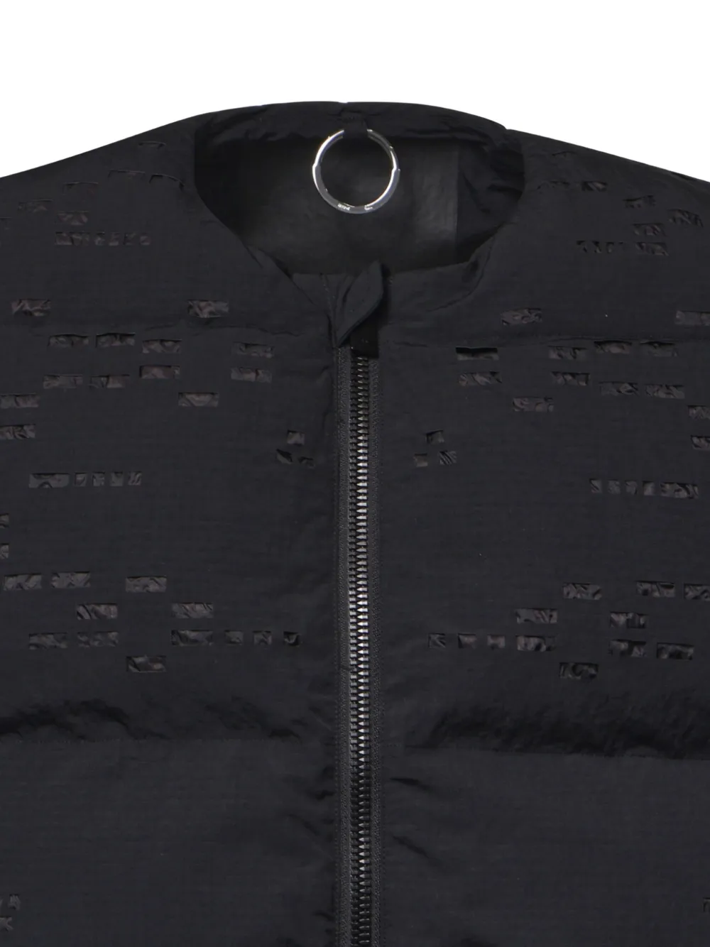 HELIOT EMIL Gewatteerde bodywarmer met geperforeerde details Zwart