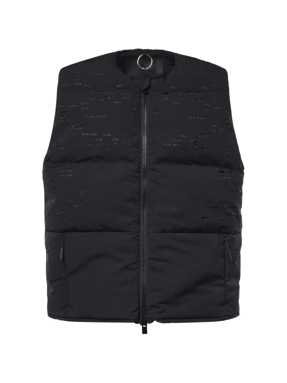 HELIOT EMIL perforated padded gilet - Noir HELIOT EMIL perforated padded gilet - Noir