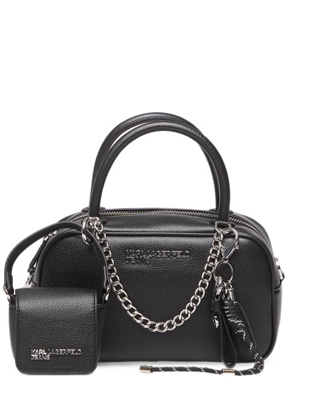 Karl Lagerfeld Jeans logo-plaque chain-link tote bag