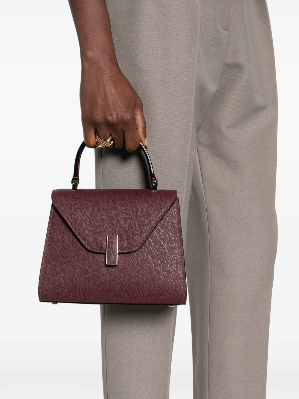 Valextra Iside leren shopper Rood