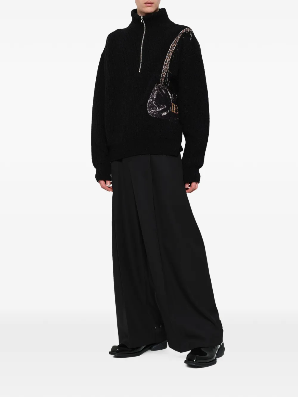 Doublet Half-zip Sweater In Multi