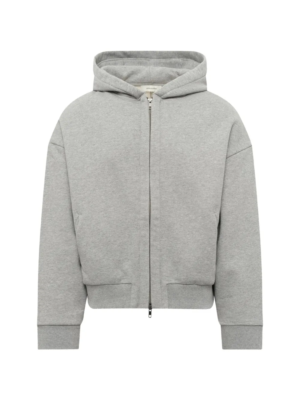 ENTIRE STUDIOS thermal-textured zip-up hoodie - Grey