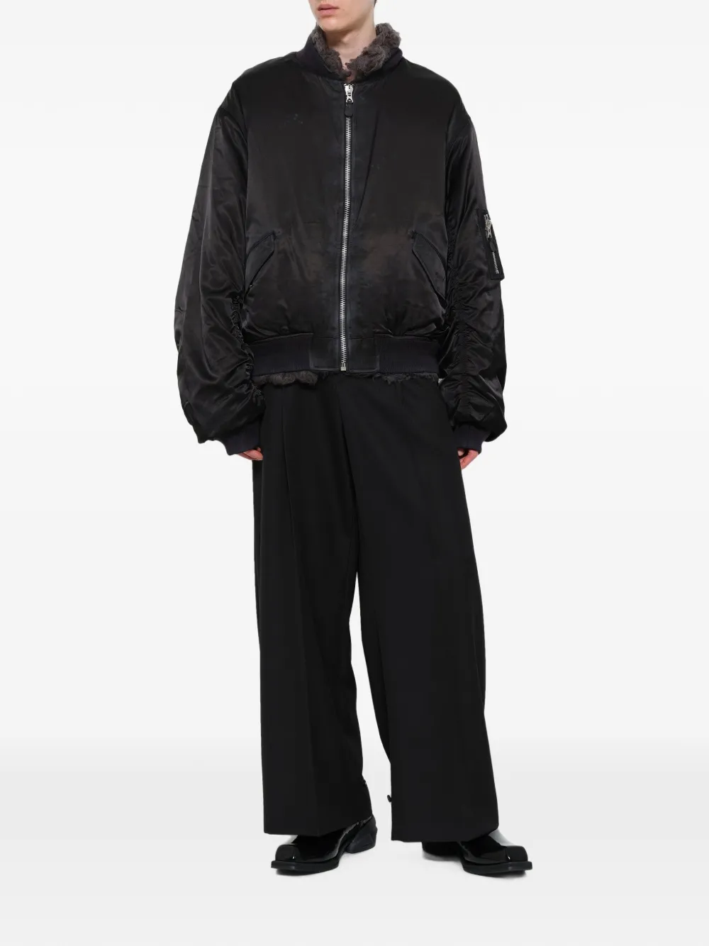 Doublet Bomberjack met rits Zwart