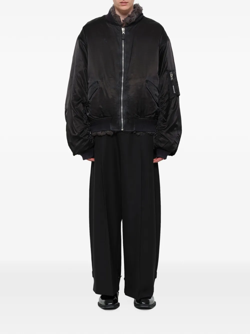 Doublet Bomberjack met rits Zwart