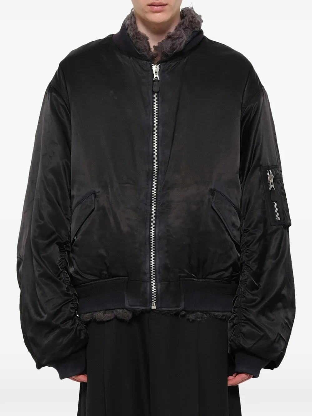 Doublet Bomberjack met rits Zwart