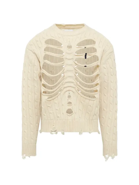 Doublet rib-cage cable-knit sweater