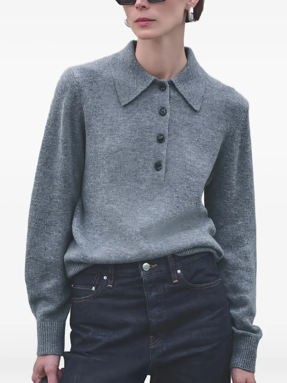 Sold Out NYC polo-collar sweater - Grigio