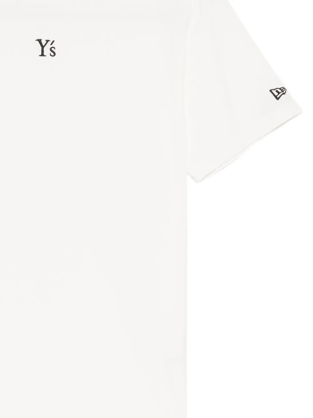 Y's x New Era T-shirt met geborduurd logo Wit