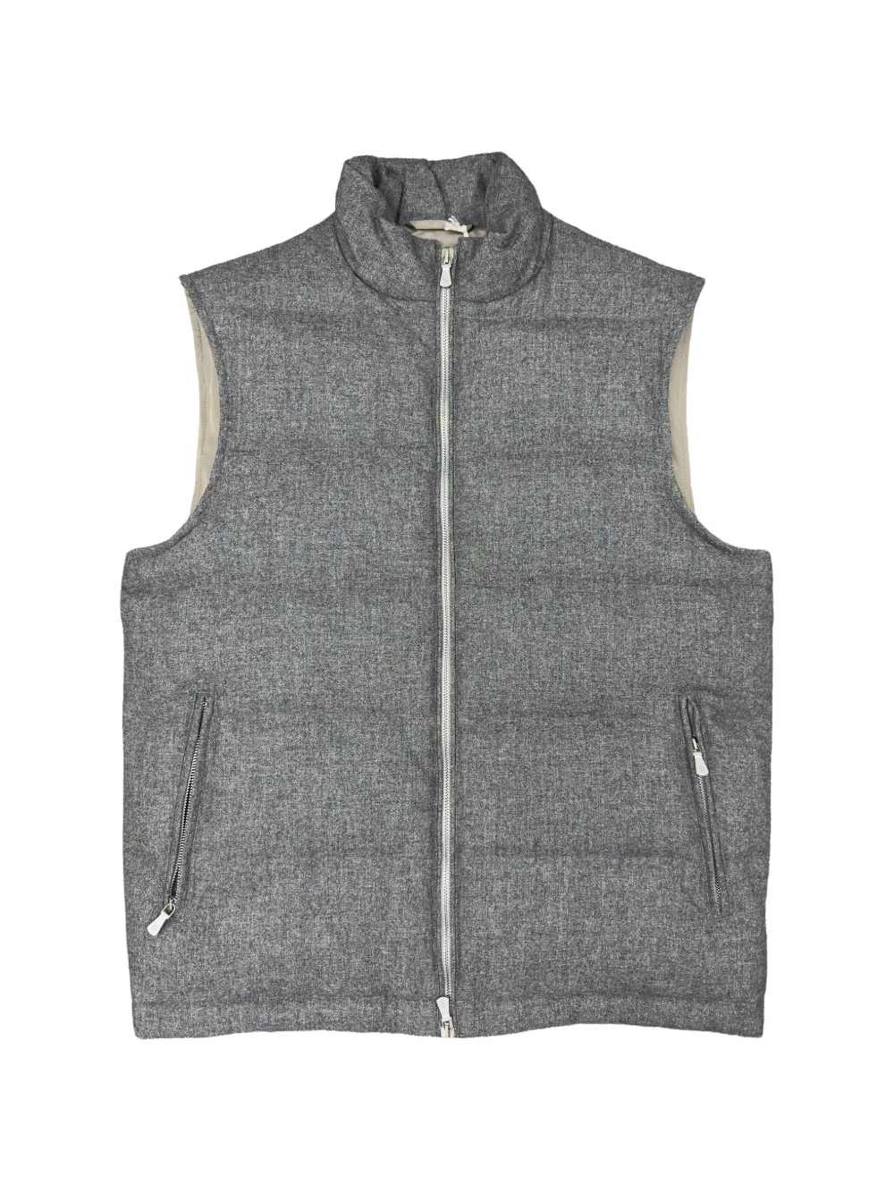 Eleventy quilted wool vest - Grau