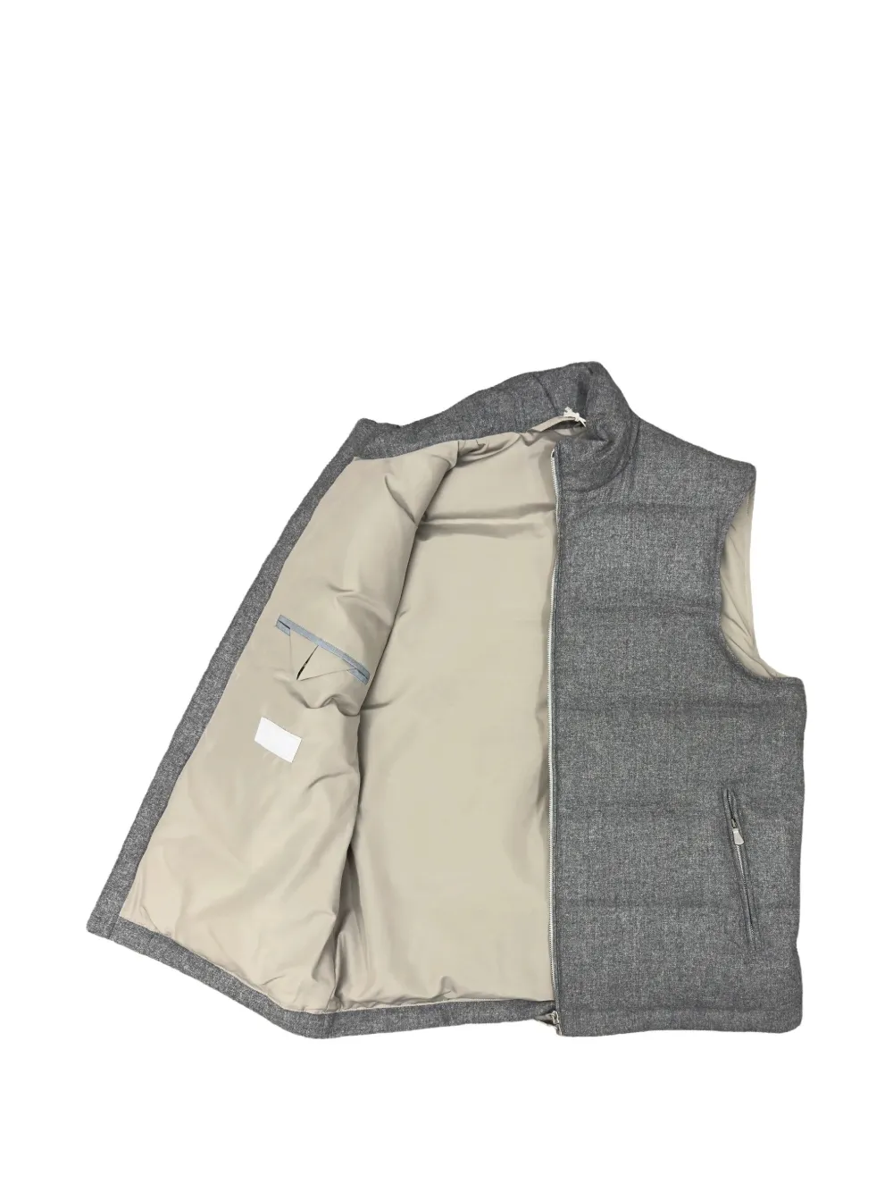 Eleventy quilted wool vest Grijs