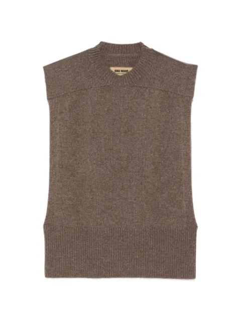 Uma Wang Front ribbed-knit sleeveless sweater