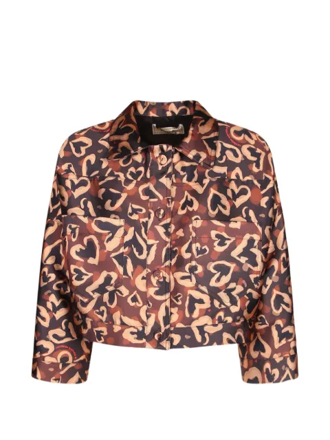 alessandro enriquez heart-print cropped jacket
