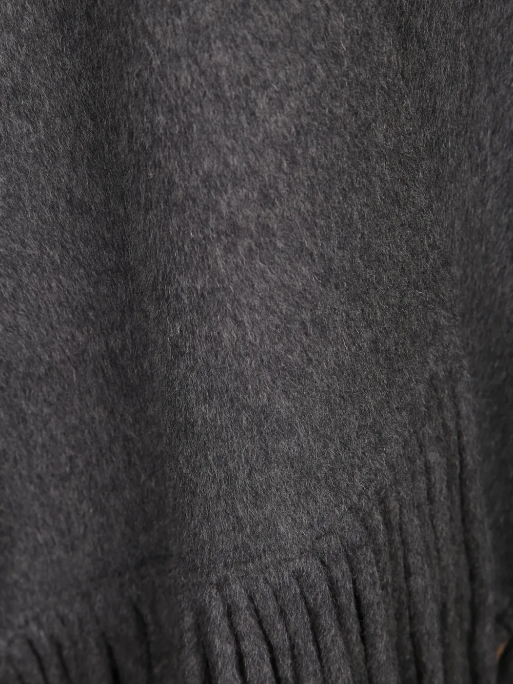 ERMANNO FIRENZE fringed-edge cape Grijs
