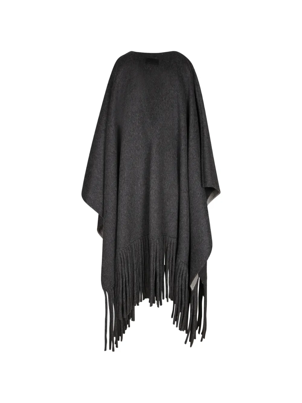 ERMANNO FIRENZE fringed-edge cape Grijs